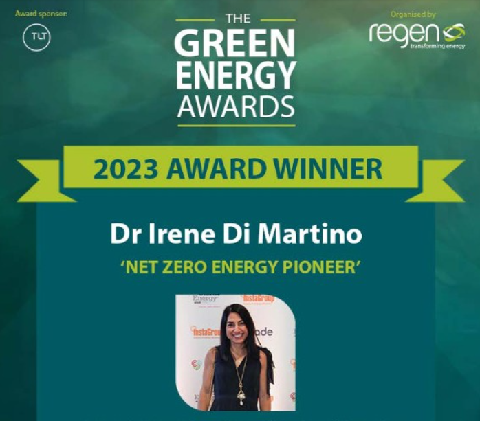 CEO of Amp X, Irene Di Martino, Recognized with Net Zero Energy Pioneer